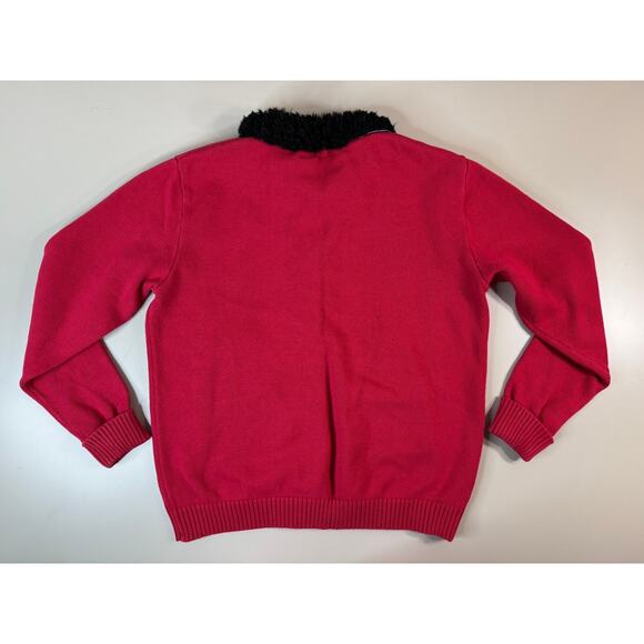 VTG Collections Etc Womens M Nutcracker Christmas Cardigan Sweater Red Embellish - Picture 10 of 11